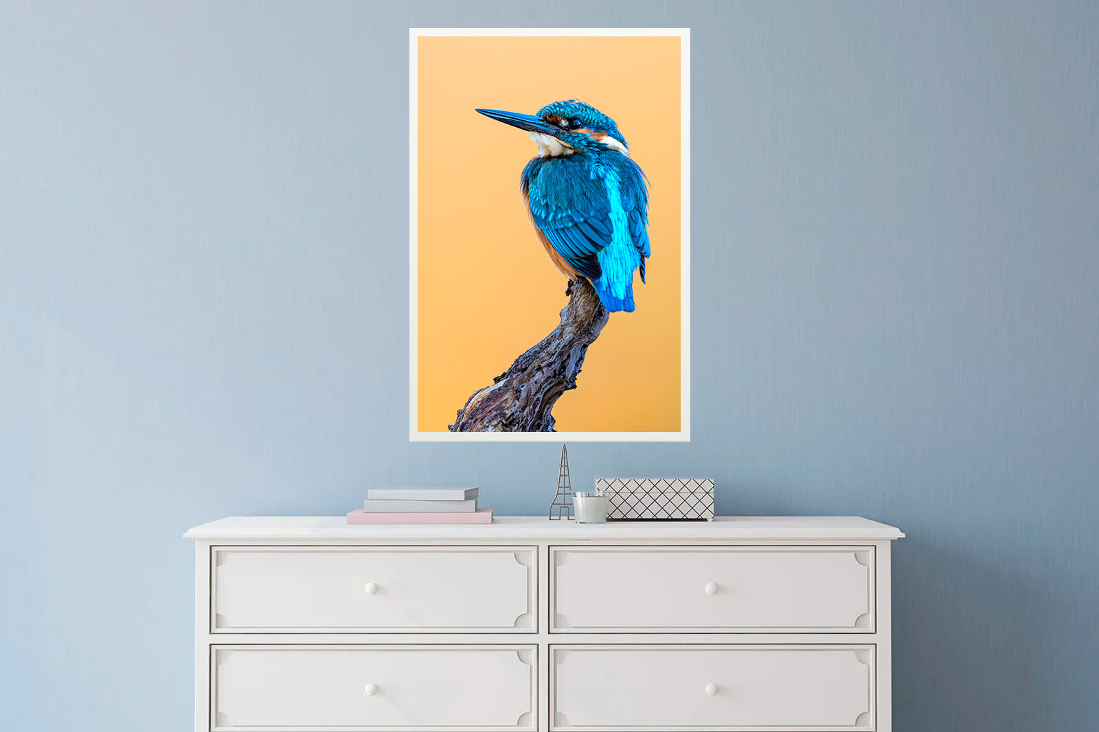 Martín pescador en posadero